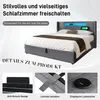 MODFU Boxspring postel hydraulická 140 x 200 cm s LED Náhled obrázku produktu 6
