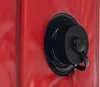 A close-up view of a black valve on a red surface, likely part of a pool or inflatable item. Anteprima dell’immagine prodotto