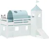 Homestyle4u Kinder Hochbett 90x200 Rutsche Vorhang Tunnel Produktbild-Vorschau 2