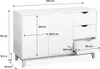 Credenza effetto legno con gambe in legno 2 ante, 120cm, Anteprima dell’immagine prodotto 7