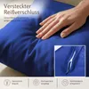 Kissenbezug 35x35 cm Blau | 100% Baumwolle | Atmungsaktive Produktbild-Vorschau 4