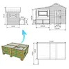 4iQ Holz-Kinder-Gartenhaus „Ela“ – 240×125×173 cm Spielhaus Produktbild-Vorschau 6