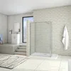 Walk in Duschkabine 60x200cm Duschwand mit 40x200cm Flipper Produktbild-Vorschau 1