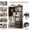 Regał z 6 półkami, drzwiami i szufladami, industrialny, Podgląd zdjęcia produktu 11