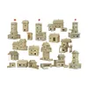 A collection of wooden log cabin building toys arranged on a white background. Anteprima dell’immagine prodotto
