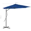 vidaXL Parasol avec mât en acier bleu 300x230 cm - Parasols Voir les images du produit 7