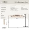 Parasol DARIA 300 cm avec pied déporté et housse de Voir les images du produit 6