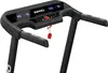 Close-up of the console and handlebars of a black treadmill. Produktbild-Vorschau