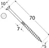 200x Holzschrauben Spanplattenschrauben 5x70mm Schrauben Produktbild-Vorschau 1