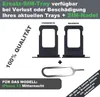 The image shows a SIM card tray and a SIM ejector tool, with German text describing the product and its purpose. Produktbild-Vorschau