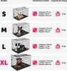 Cage pour chien Luna, pliable, avec 2 portes - 121,5 x 75,5 Voir les images du produit 9