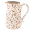Clayre & Eef Dekorative Kanne 21x14x23 cm Rosa Beige Produktbild-Vorschau 1