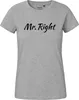 Huuraa Damen T-Shirt Mr. Right Schriftzug S Sport Grey Bio Produktbild-Vorschau 2