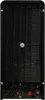 The back of a black appliance, likely a water dispenser or heater, with a metal grille and control knobs. Produktbild-Vorschau