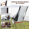 (Grau) Outdoor-Campingstuhl mit hoher Rückenlehne Produktbild-Vorschau 4