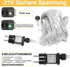 3x2m 200 LED svetelná sieť 8 svetelných režimov Teplá biela Náhľad obrázku produktu 4