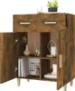 vidaXL Příborník kouřový dub 69,5x34x89 cm výrobek ze dřeva Náhled obrázku produktu 7