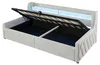 Polsterbett Samt  mit hydraulischem Stauraum & LED, Produktbild-Vorschau 5