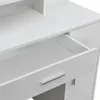 Moderný biely kozmetický toaletný stolík so zrkadlom Náhľad obrázku produktu 3