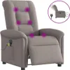 vidaXL Massagesessel Elektrisch Taupe Stoff Produktbild-Vorschau 8