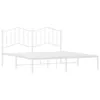 Bettgestell mit Kopfteil Metall Weiß 160x200 cm Produktbild-Vorschau 4