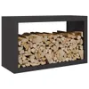 vidaXL Stojan na palivové dřevo černý 100x40x60 cm ocelový Náhled obrázku produktu 3
