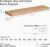 Lamo Manufaktur Wandregal Holz Gerade | Regal Farbe: Dunkel Produktbild-Vorschau 2