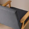 Poltrona scandinava in legno e tessuto, Grigio scuro Anteprima dell’immagine prodotto 6