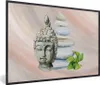 MuchoWow® MuchoWow® Gerahmtes Poster Buddha - Kopf - Fels Produktbild-Vorschau 1
