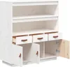 vidaXL Deska barowa biała 100x40x108,5 cm lite drewno Podgląd zdjęcia produktu 7