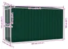 vidaXL Zelený přístřešek 118x288x178 cm Pozinkovaná ocel Náhled obrázku produktu 8