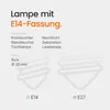 Kobi E14 LED-Lampe Röhre 4W 470lm 3000K warmweiß 5 Stück Produktbild-Vorschau 5