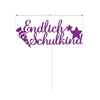 Oblique Unique Endlich Schulkind Torten Topper Glitzernd Produktbild-Vorschau 2