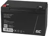 A black sealed lead-acid battery with red and silver terminals is shown against a white background. Produktbild-Vorschau