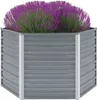 vidaXL Garten-Hochbeet Verzinkter Stahl 129x129x77 cm Grau Produktbild-Vorschau 7