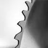 A close-up, black and white image of the teeth of a circular saw blade. Anteprima dell’immagine prodotto