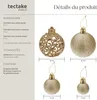 Lot de 100 boules de Noël dorées assorties - jaune or Voir les images du produit 6