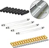 A collection of satellite antenna accessories, including LNB caps, flexible cables, and connectors, arranged on a white background. Produktbild-Vorschau