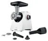 A white Bosch meat grinder with accessories on a white background. Podgląd zdjęcia produktu