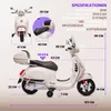 Vespa Elektroroller ab 3 jahre Elektrofahrzeug Produktbild-Vorschau 2