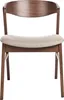 BELIANI Esszimmerstuhl 2er Set Braun u. Beige Gummibaumholz Produktbild-Vorschau 5