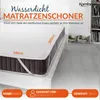 A mattress protector is shown on a bed in a bedroom setting. Produktbild-Vorschau