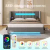 Polsterbett 180x200 cm mit LED, Bettkasten & USB – Samtbett Produktbild-Vorschau 7