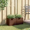 vidaXL květináč 2 ks Hnědý 36x30x32 cm Poly ratan Náhled obrázku produktu 3