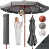 KINGSLEEVE® Holz Sonnenschirm 330 cm UV Schutz 80+ Produktbild-Vorschau 1