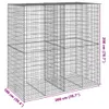 Gabione mit Deckel 200x100x200 cm Verzinktes Eisen Produktbild-Vorschau 6