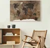 Vlies Leinwandbild - World Map: Wooden Mosaic 30x20 cm Produktbild-Vorschau 4