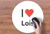 MuchoWow® Mauspad Mousepad Ich liebe - Lois - Mädchen 50x50 Produktbild-Vorschau 3