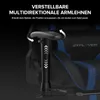 Close-up of a gaming chair armrest with text highlighting its adjustability. Produktbild-Vorschau