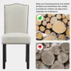 A chair is shown next to images of wood logs, with text comparing the strength of different wood types for chair legs. Podgląd zdjęcia produktu